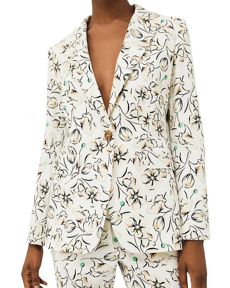 Womens Zuara Floral Stretch Cotton Blazer Product Image