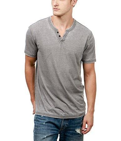 Lucky Brand Button Notch Neck T-Shirt Product Image