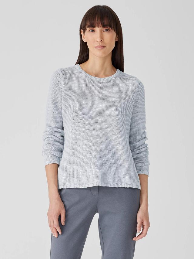 Organic Linen Cotton Slub Crew Neck Top Product Image