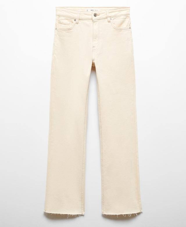 MANGO - Crop flared jeans off whiteWomen Product Image