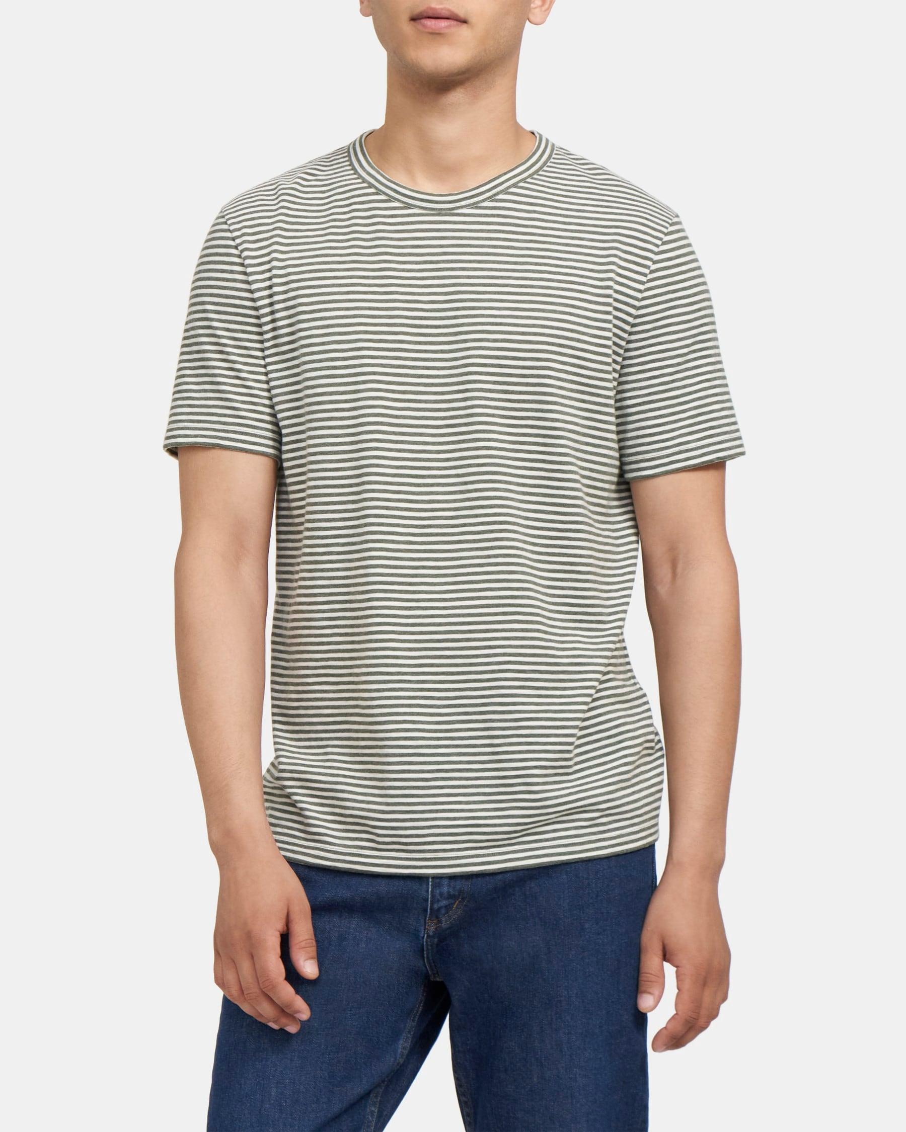 Crewneck Tee in Striped Cotton Product Image