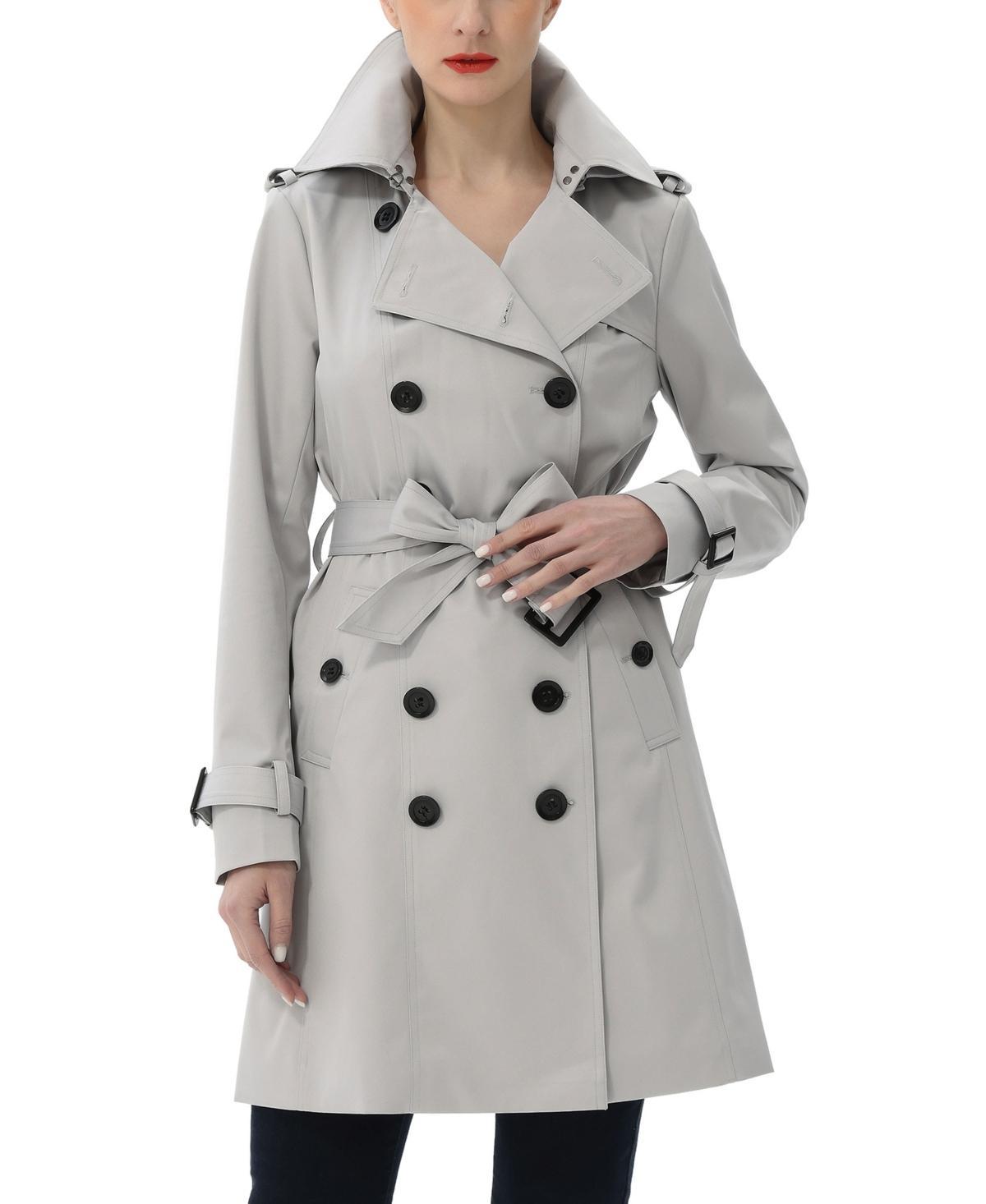 Womens Adley Water Resistant Hooded Trench Coat Product Image