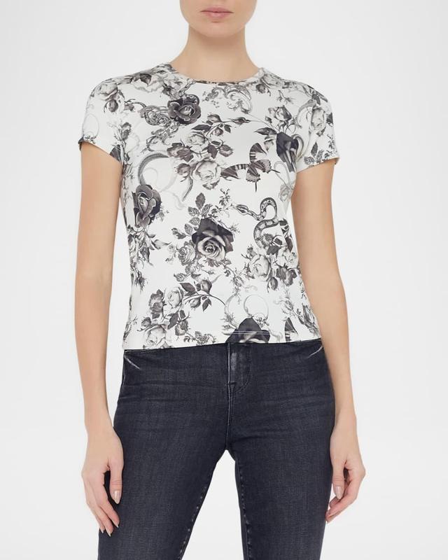 Ressi Short-Sleeve Floral Baroque Tee Product Image