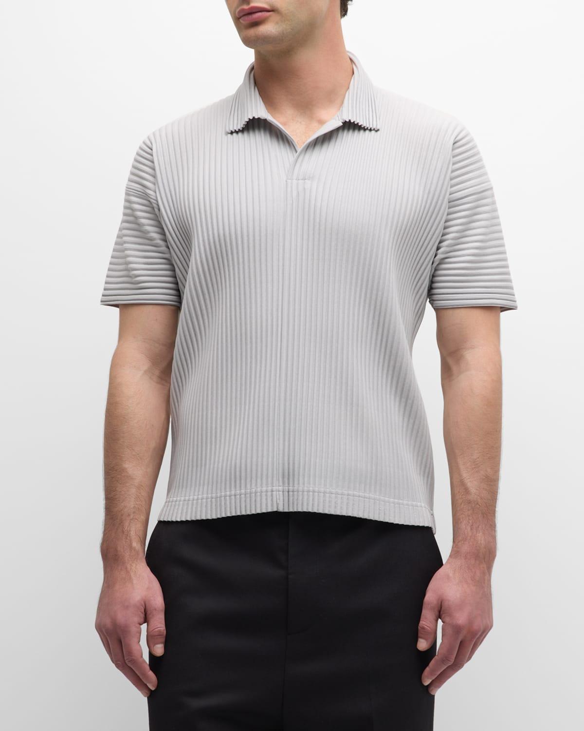 Mens Basics Pleated Polo Shirt Product Image