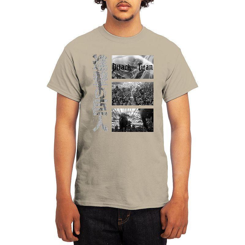 Mens Attack on Titan Tee Grey Navy Product Image