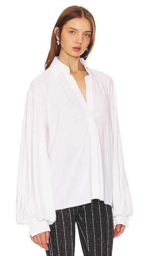 Womens Blouson-Sleeve Four-Way Stretch Shirt Product Image