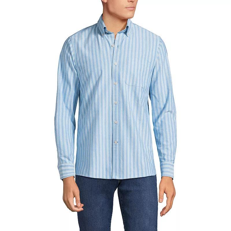 Mens Lands End Tailored-Fit Sail Rigger Oxford Shirt Product Image