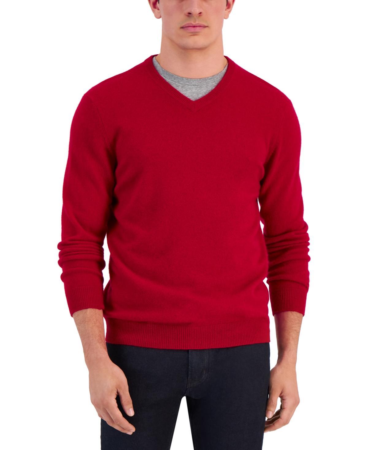 Club Room Mens V-Neck Cashmere Sweater, Created for Macys Product Image