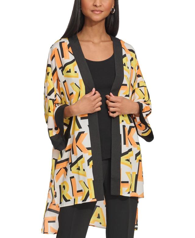 Women's Printed Open-Front Kimono Jacket Product Image