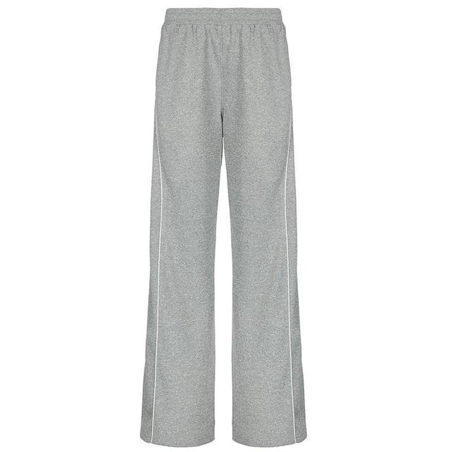 Low Rise Plain Loose-Fit Wide-Leg Sweatpants Product Image