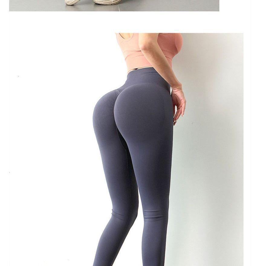 High Waist Plain Sports Leggings Product Image