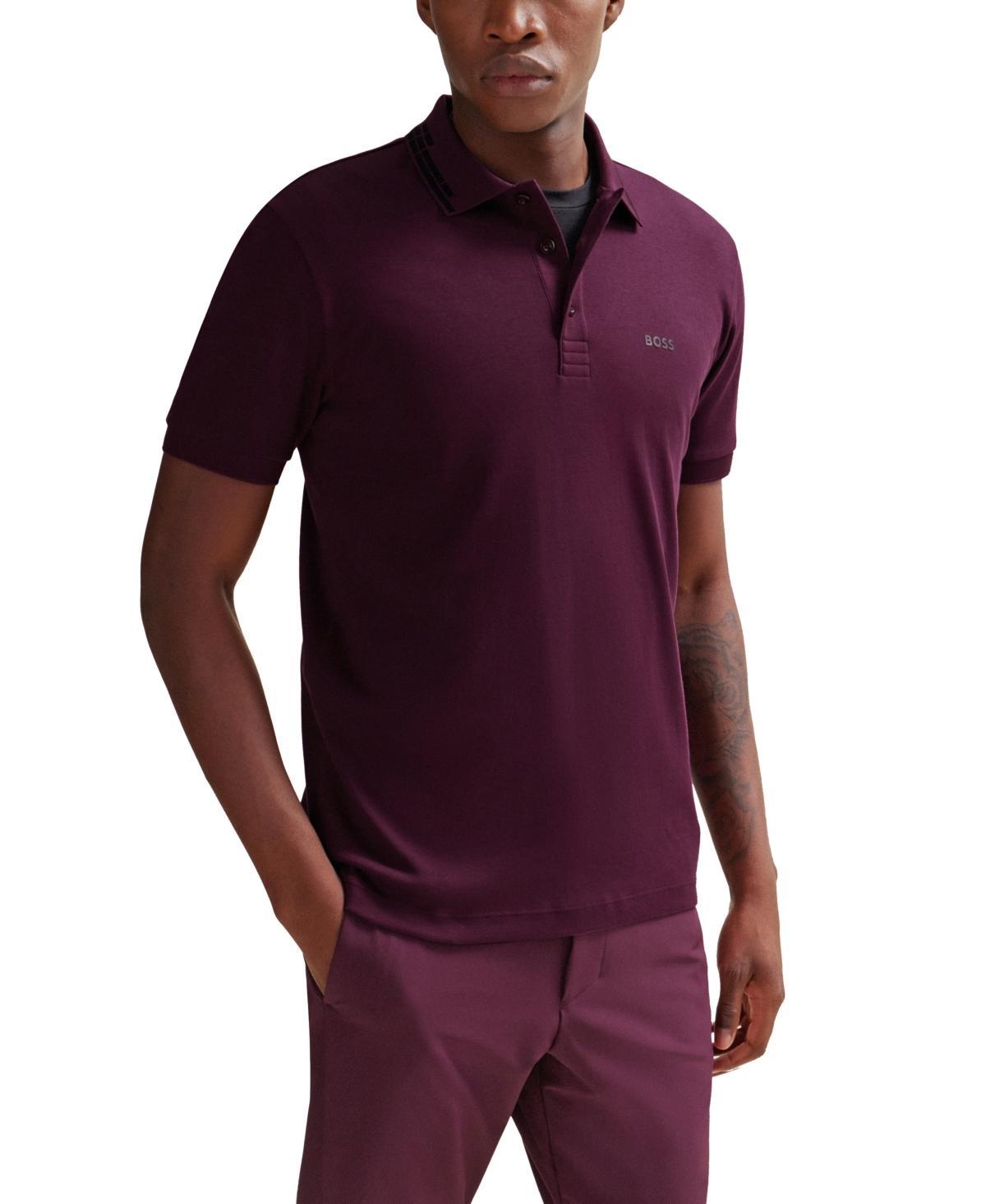 Boss by Hugo Boss Mens Collar Graphics Slim-Fit Polo Shirt Product Image