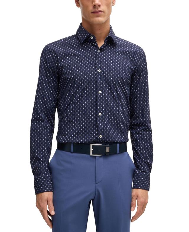 Boss by Hugo Boss Mens Printed Slim-Fit Dress Shirt Product Image