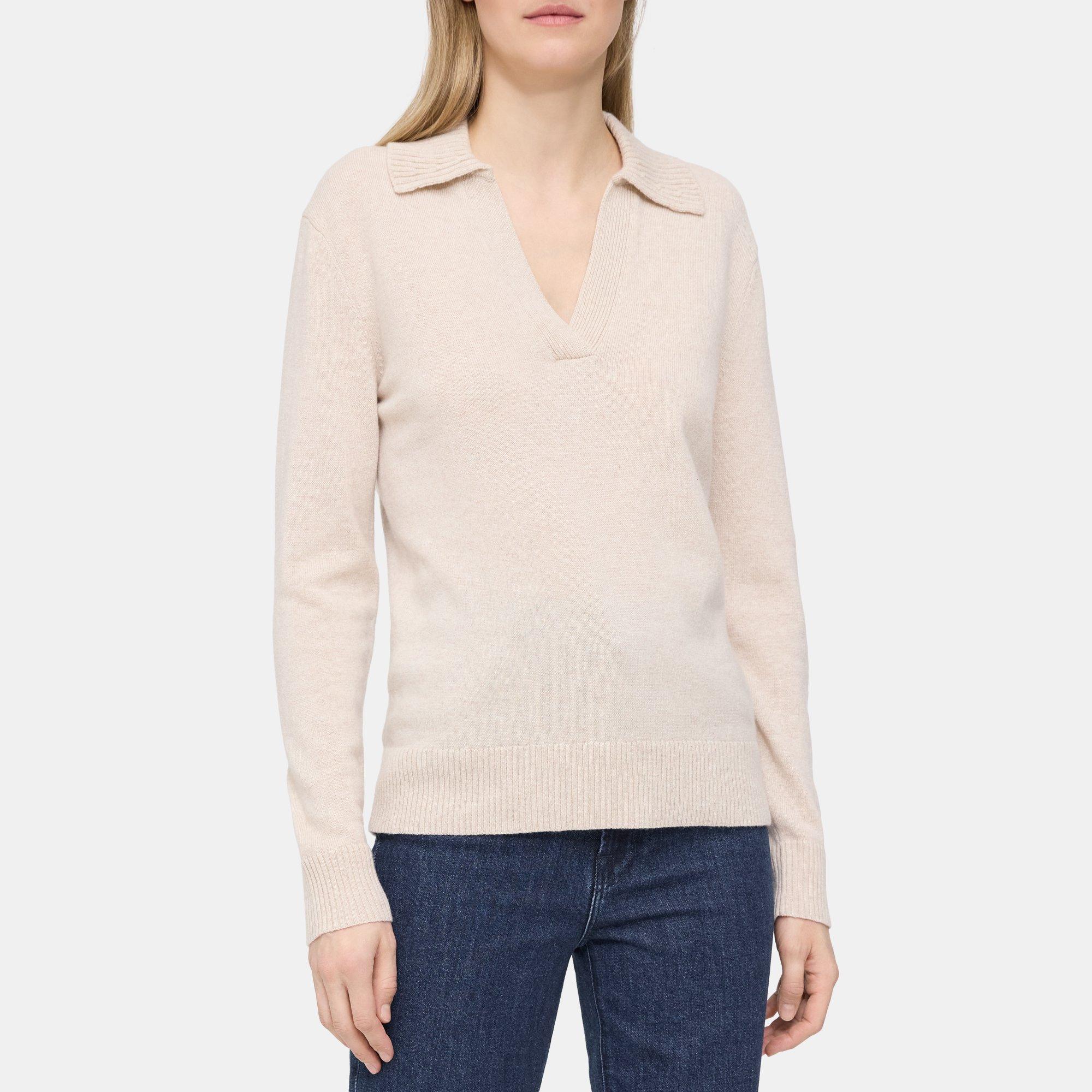 Cashmere Polo Sweater | Theory Outlet Product Image