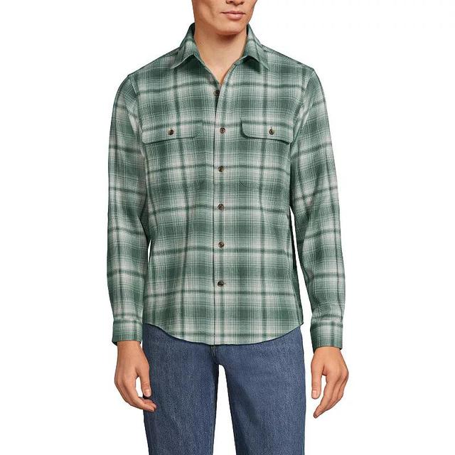 Mens Lands End Woven Waffle Work Shirt Product Image