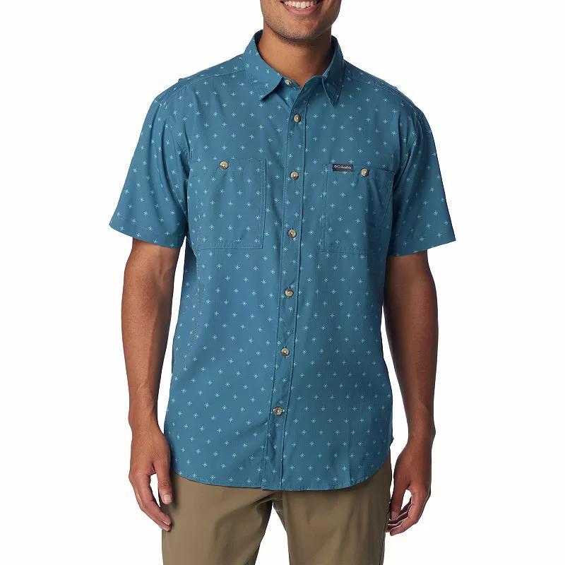 Big & Tall Columbia Utilizer Print Short Sleeve Woven Button-Down Shirt, Mens Product Image