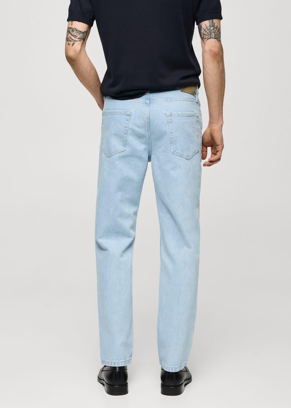 MANGO MAN - Regular fit light washed jeans light blueMen Product Image