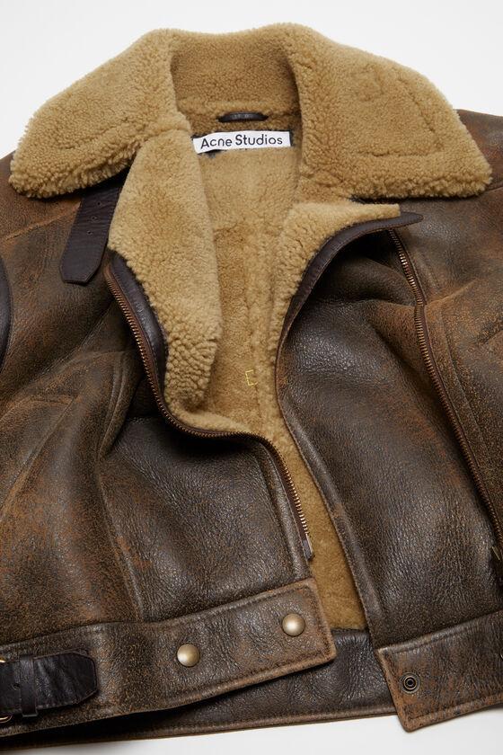 Leather shearling jacket Product Image