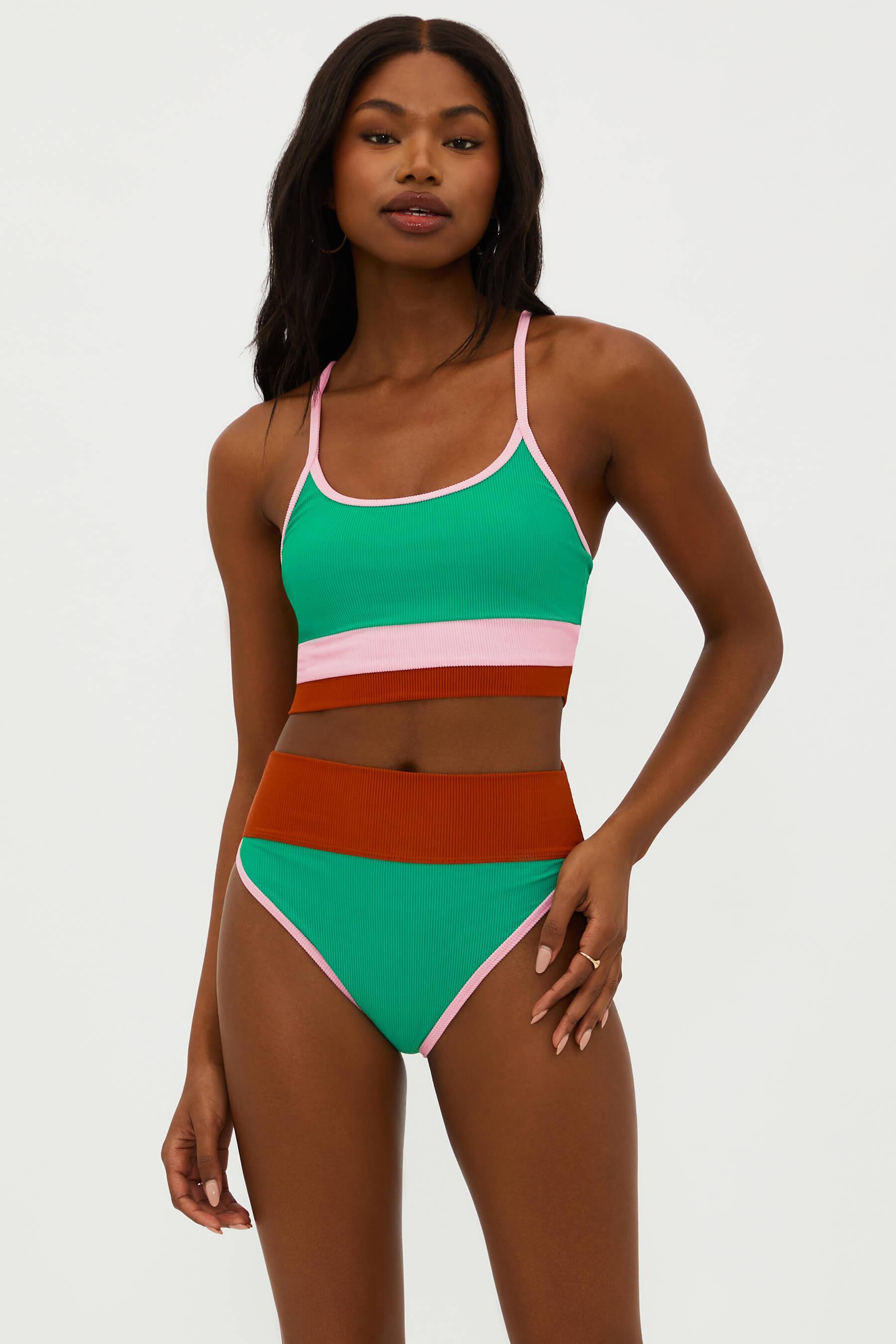 Beach Riot x Anthropologie Emmy Bottom Paradise Oasis Colorblock Product Image