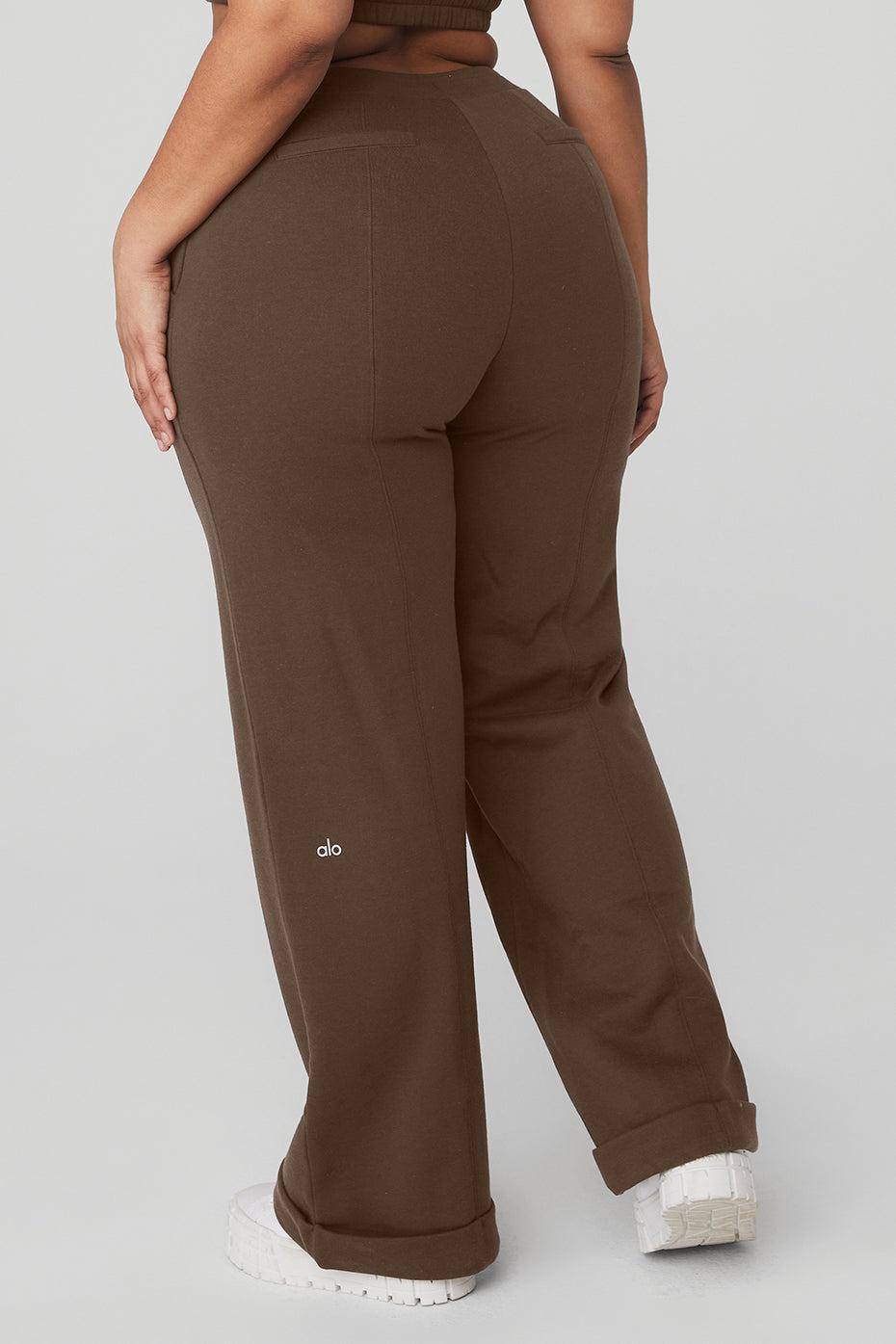 High-Waist Trouser Wide Leg Pant - Espresso Female Product Image