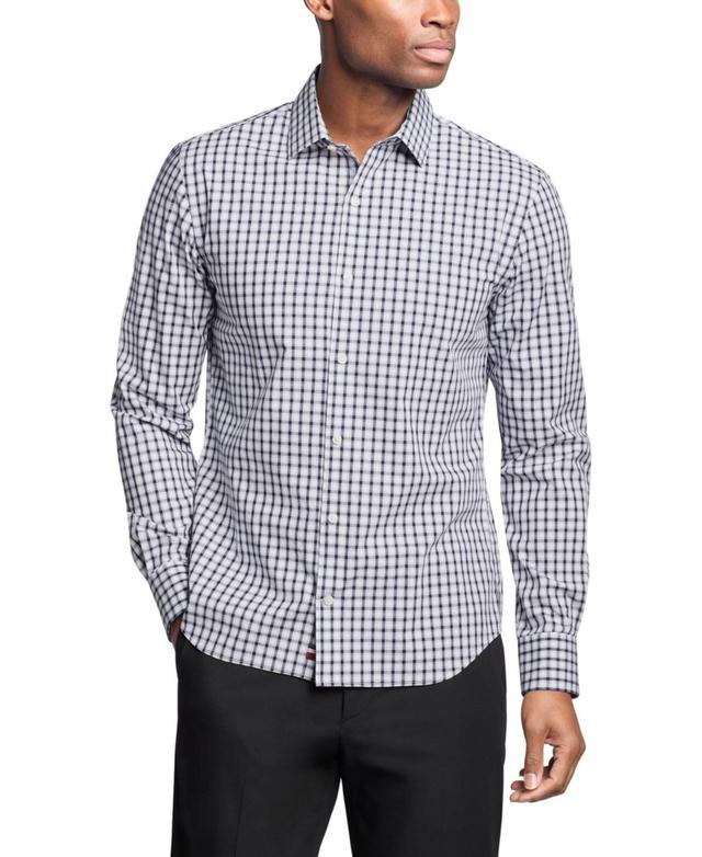 Tommy Hilfiger Mens Th Flex Regular Fit Stretch Untucked Length Dress Shirt Product Image