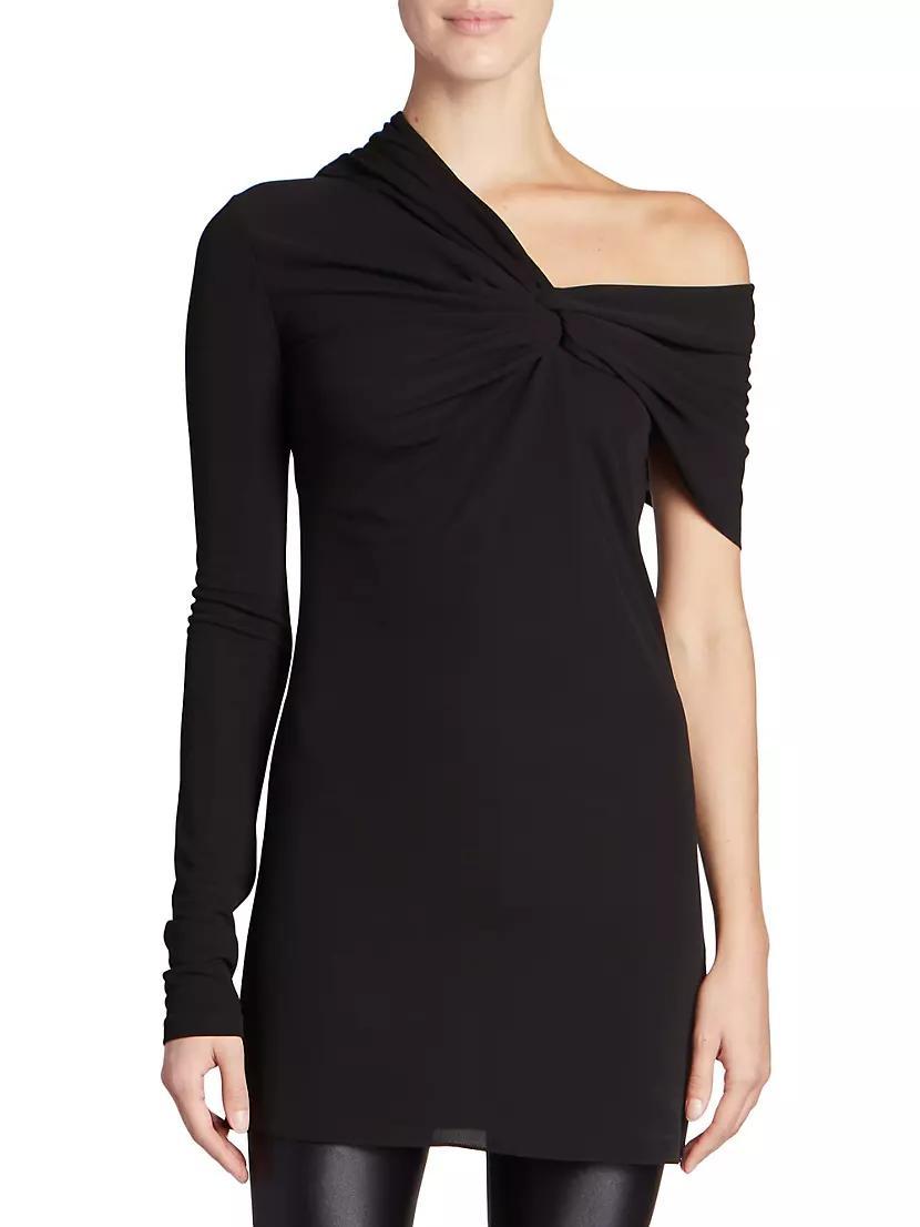 One-Shoulder Dress In Crepe Jersey Product Image