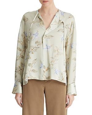 Vince Bellflower Drape Tie Neck Shirt Product Image