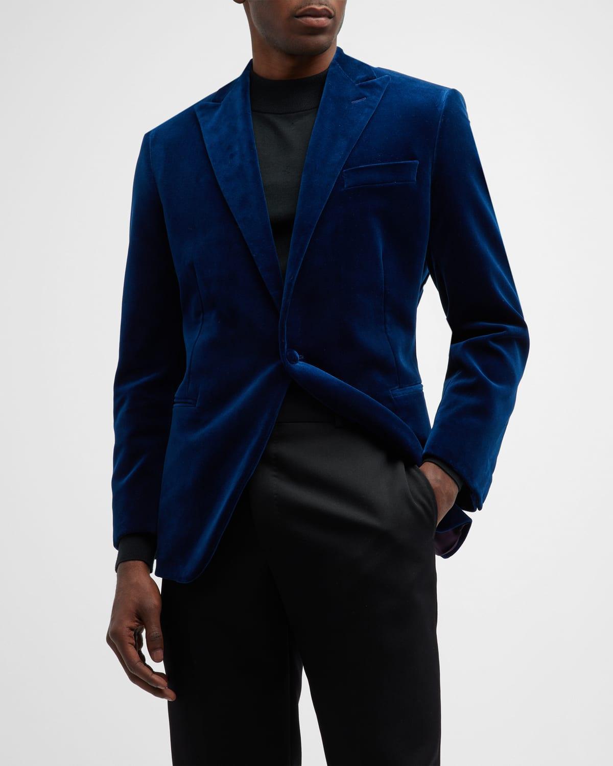 Mens Solid Velvet Dinner Jacket Product Image