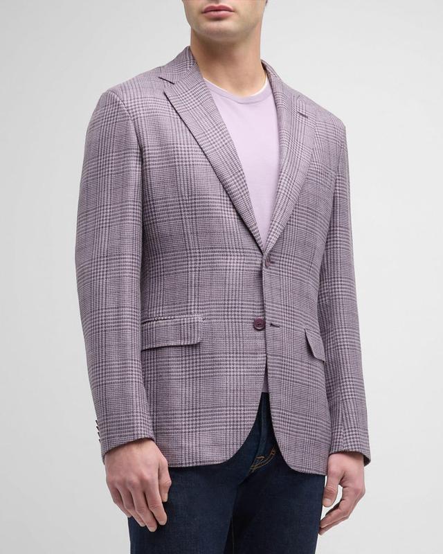 Mens Plaid Wool-Blend Sport Coat Product Image