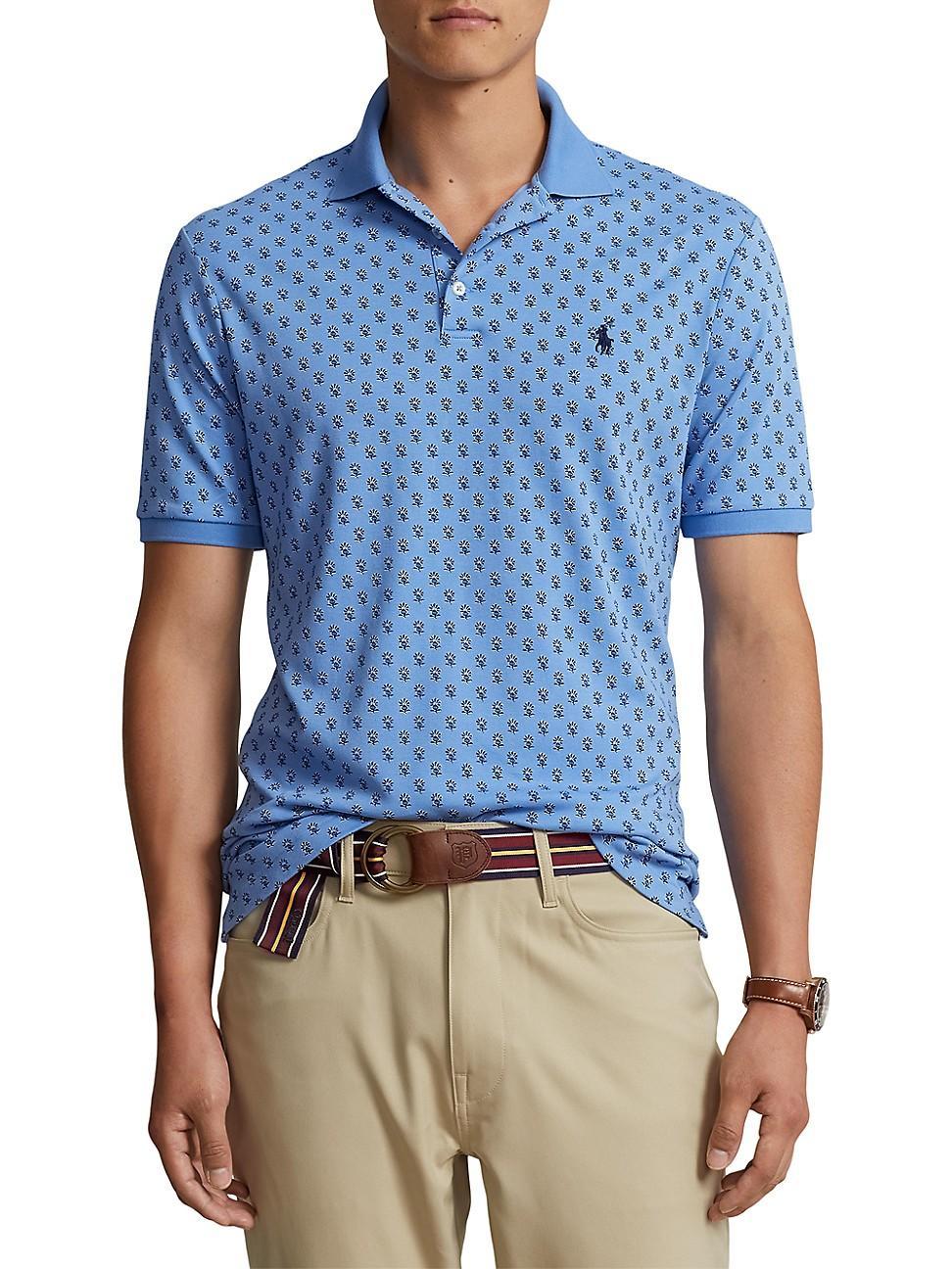 Mens Interlock Cotton Polo Shirt Product Image