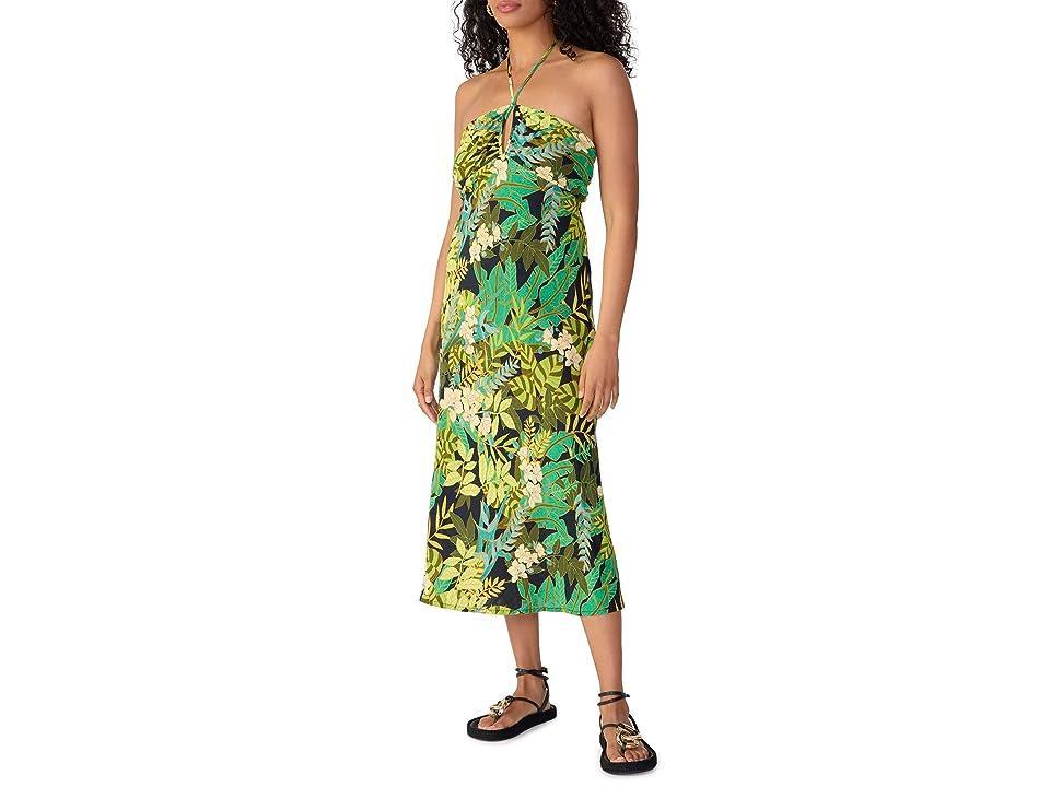 Sanctuary Halter Keyhole Midi (Tropical Escape) Women's Clothing Product Image