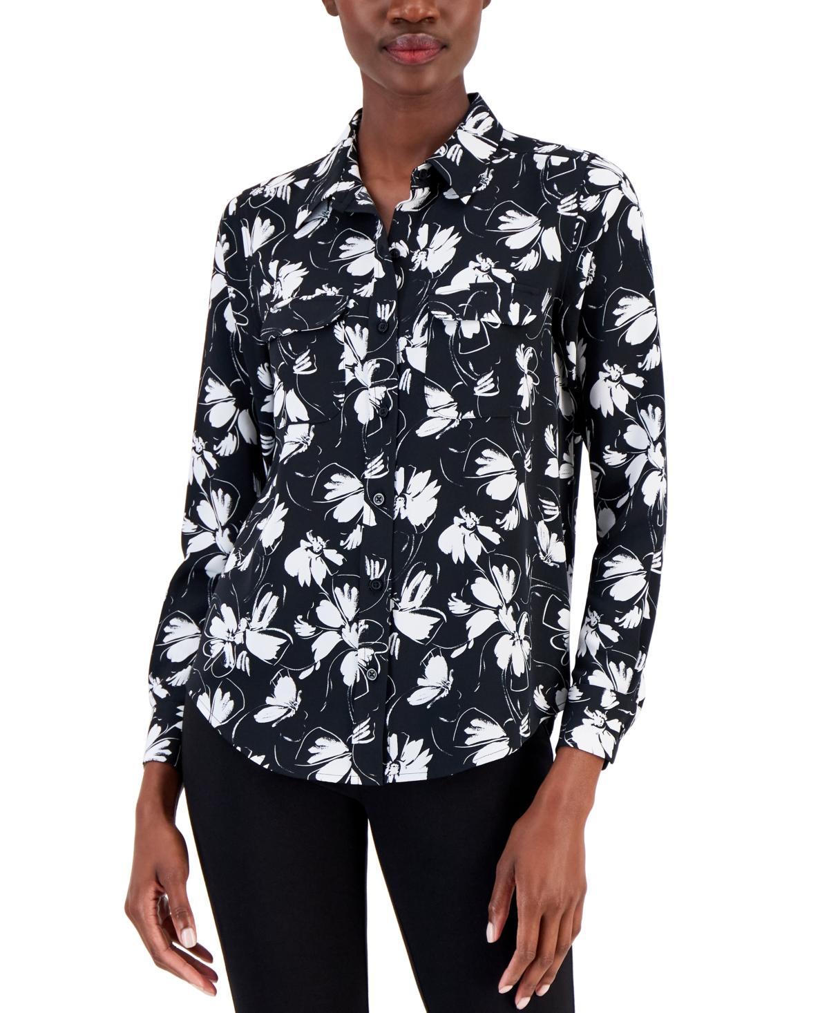 Alfani Womens Button-Front Shirt, Created for Macys Product Image