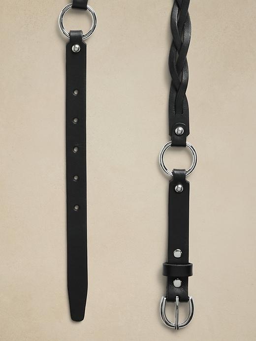 Contorno Braided Leather Belt Product Image