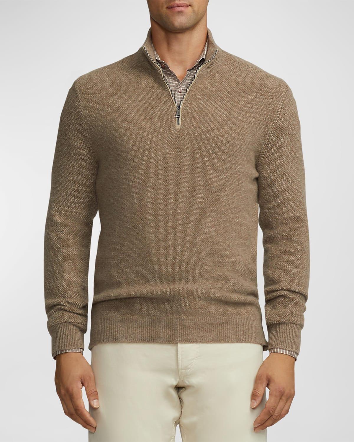 Mens Cashmere Half-Zip Pullover Product Image