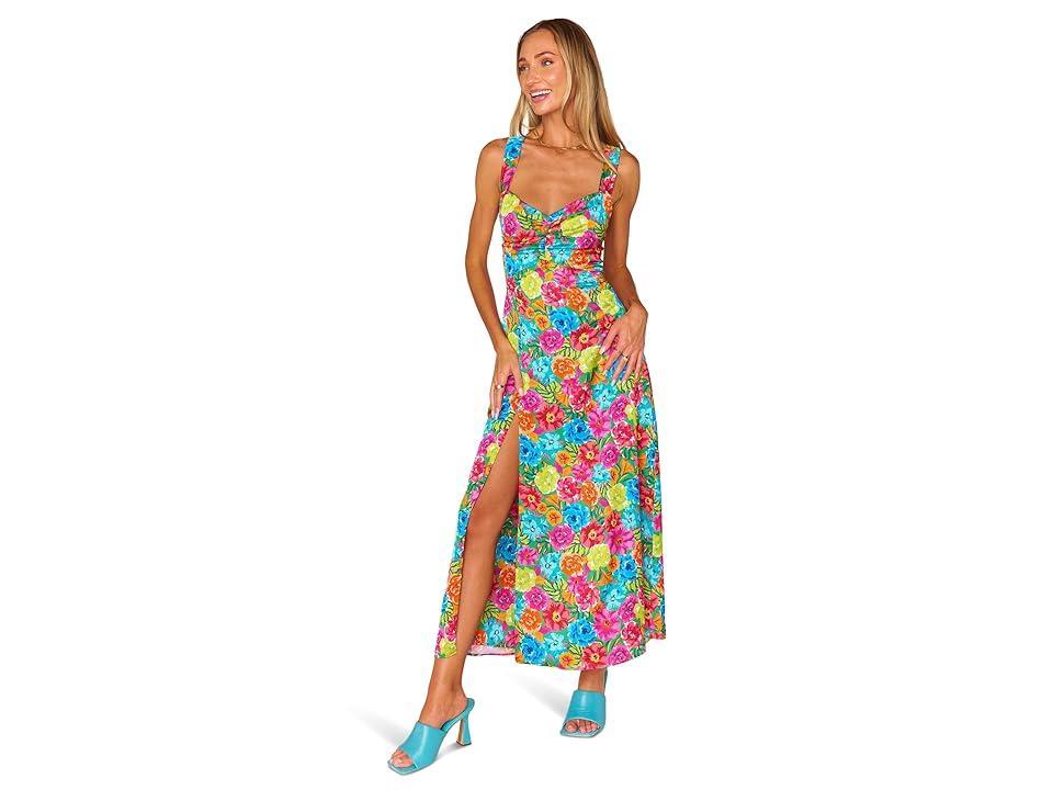 Show Me Your Mumu Mina Midi Dress (Bright floral Soiree) Women's Dress Product Image