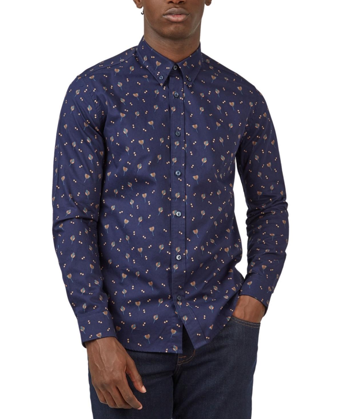 Ben Sherman Mens Regular-Fit Scattered Floral Shirt Product Image