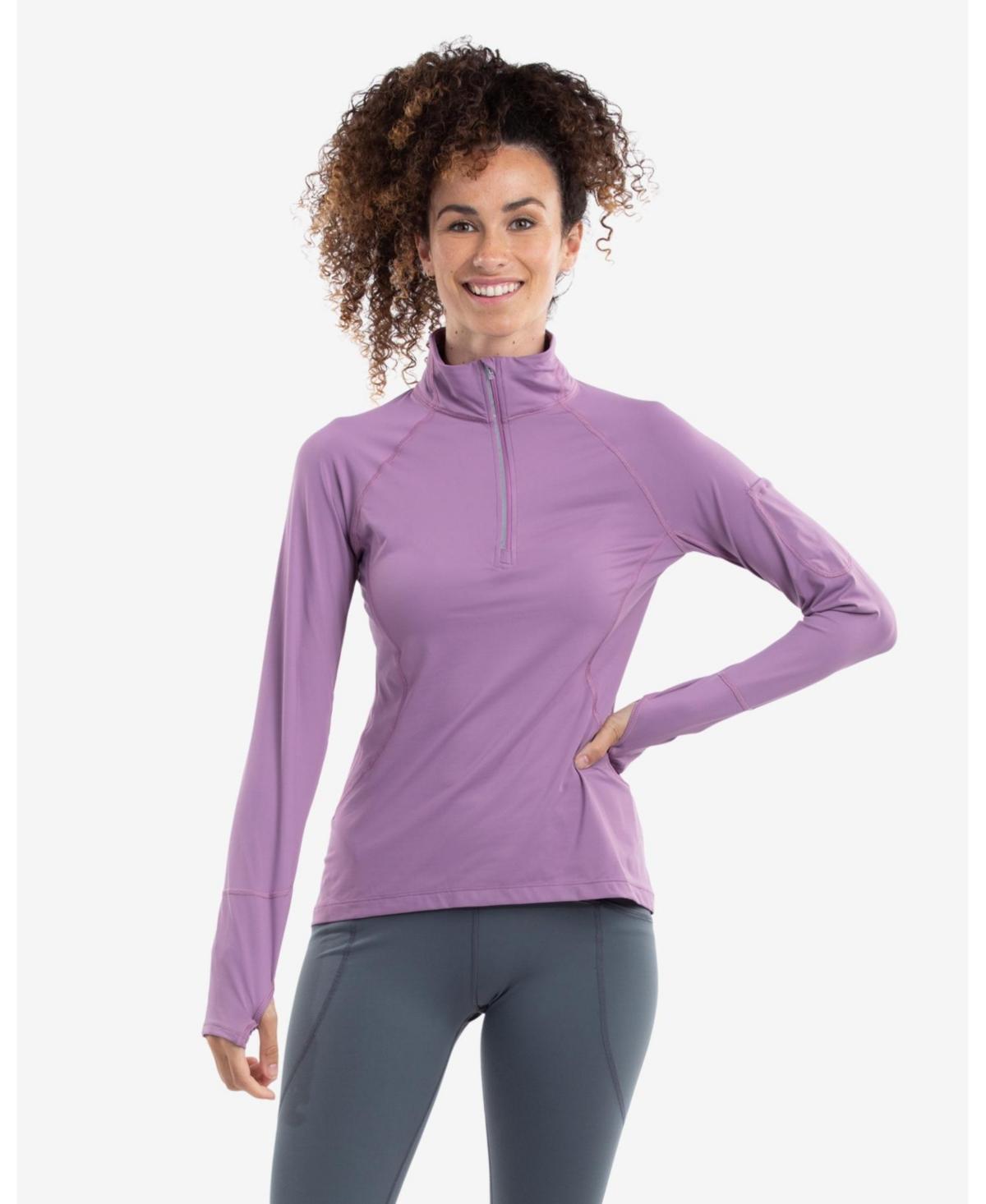 BloqUV Womens Upf 50+ Sun Protective Mock Zip Top Product Image