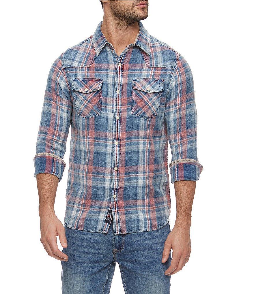 Flag and Anthem Long Sleeve Winchester Plaid Woven Western Shirt Product Image