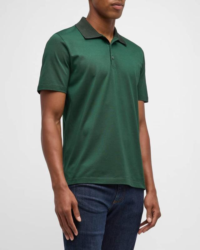 Mens Cotton Pique Polo Shirt Product Image