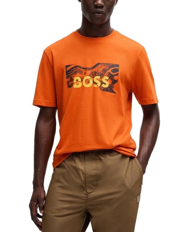 Boss by Hugo Boss Mens Logo Artwork Regular-Fit T-Shirt Product Image