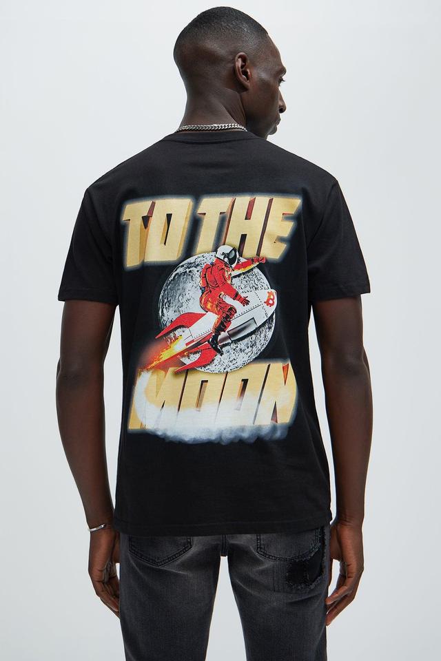 To The Moon Short Sleeve Tee - Black Product Image