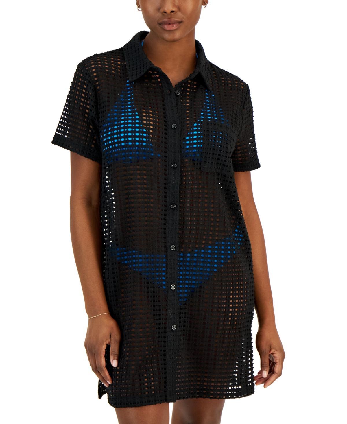 Miken Womens Crochet Tunic Shirt Cover-Up, Created for Macys Product Image