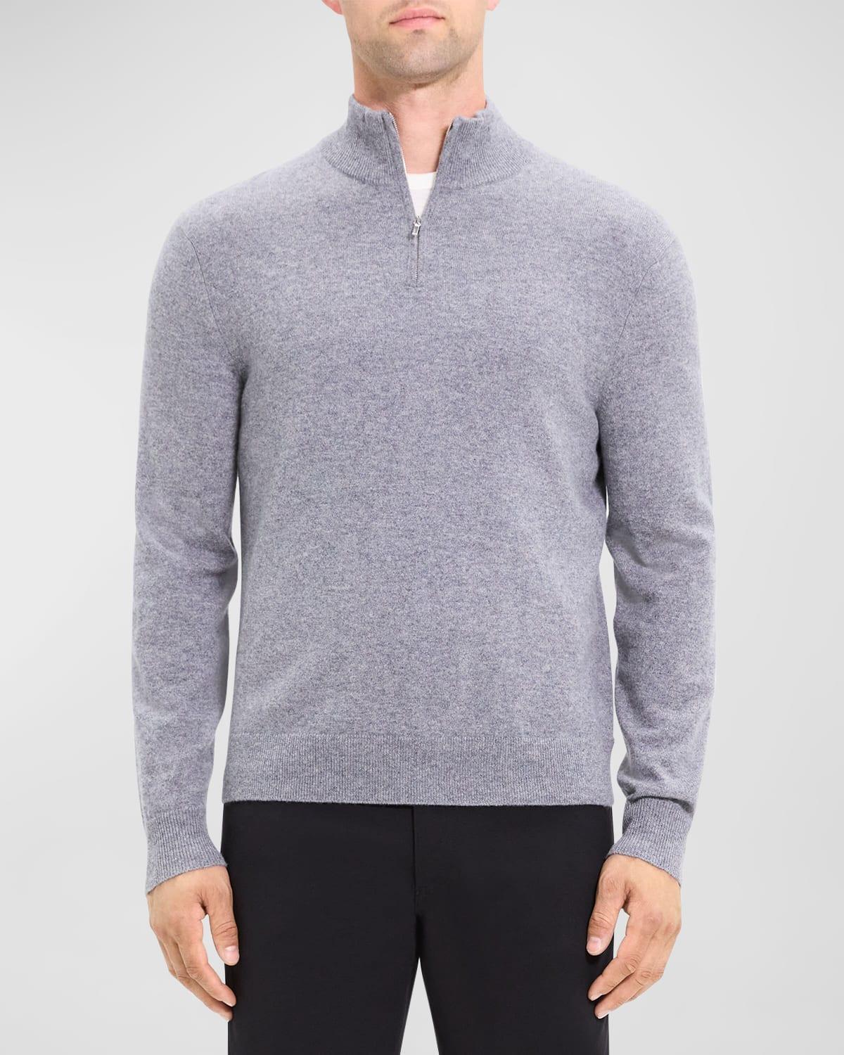 Theory Hilles Quarter-Zip Sweater in Cashmere  male Product Image