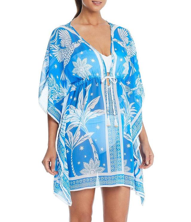 Bleu Rod Beattie A Place In The Sun Floral Print Swim Cover-Up Caftan Product Image