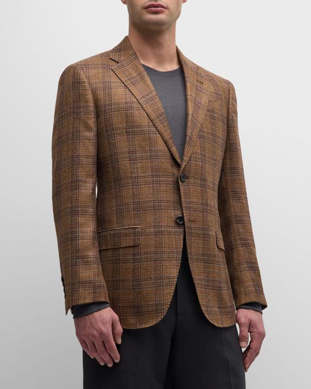 Mens Plaid Wool-Blend Sport Coat Product Image