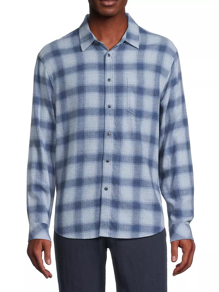 Lennox Check Cotton-Blend Long-Sleeve Shirt Product Image