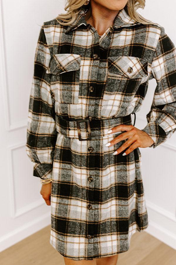 So Plaid You're Mine Flannel Dress Product Image