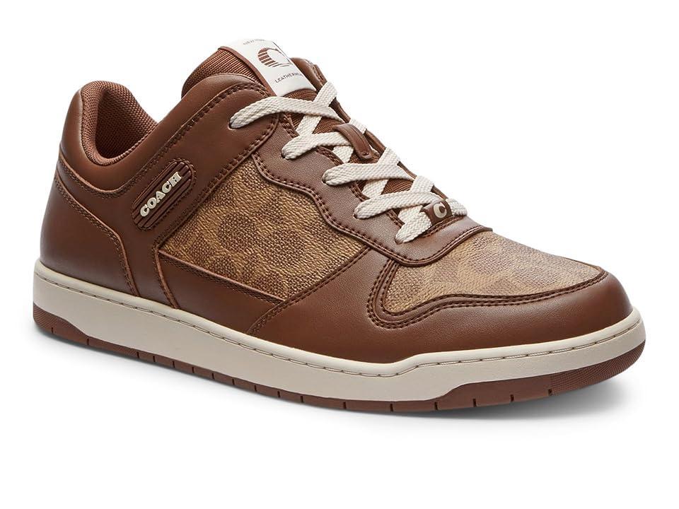 COACH Mens C201 Signature Coated Canvas Sneakers Product Image