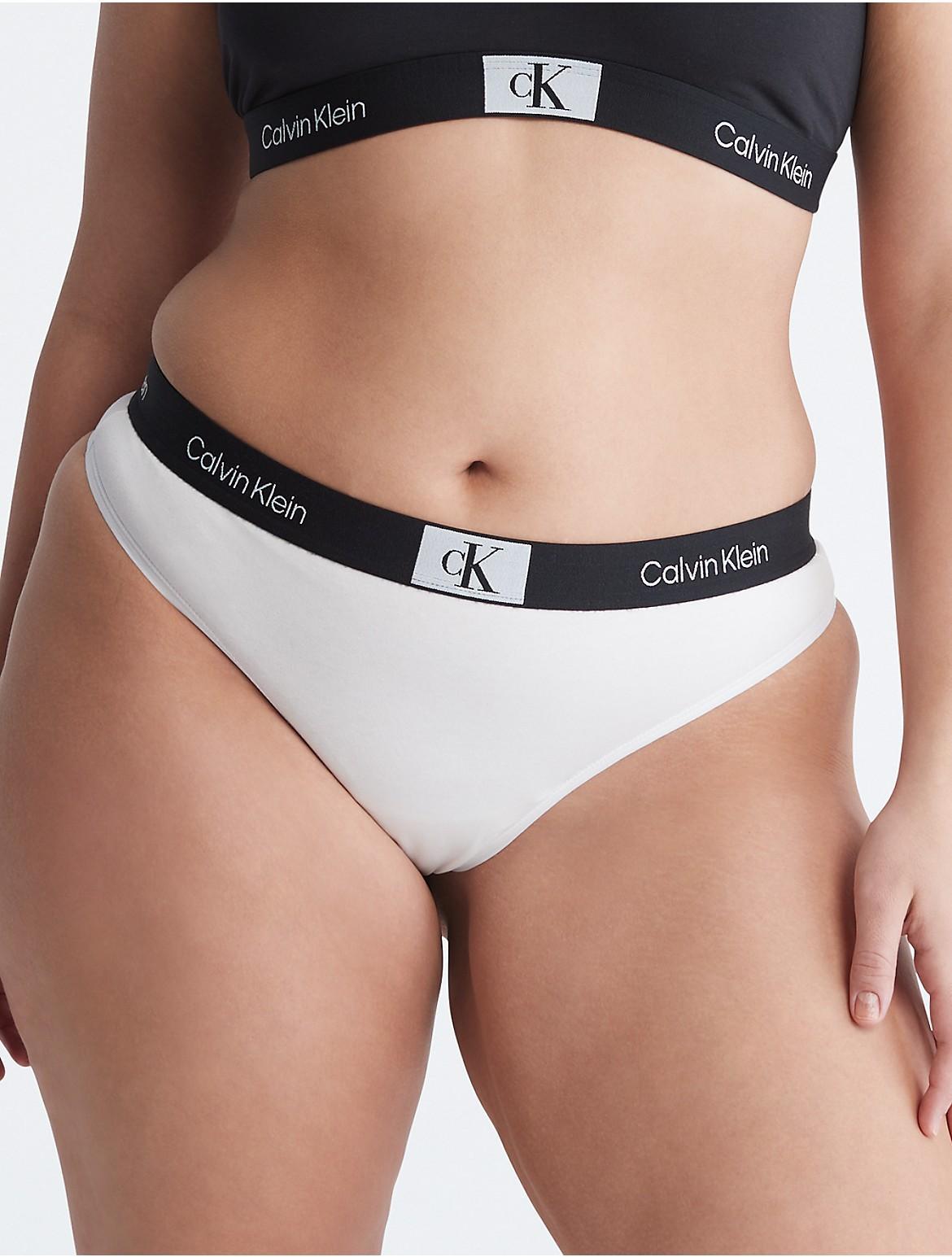 Calvin Klein Womens Calvin Klein 1996 Plus Size Modern Thong - White - 1X Product Image