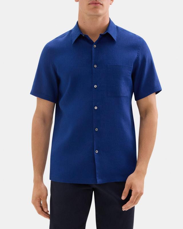 Standard-Fit Short-Sleeve Shirt in Linen Product Image